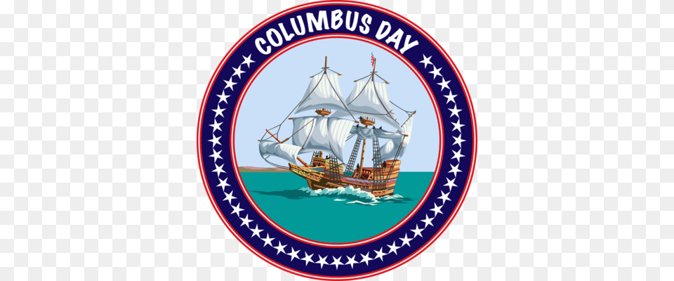 Columbus Day In The Unites States Of America Clipart, Boat, Transportation, Vehicle, Logo Png Image