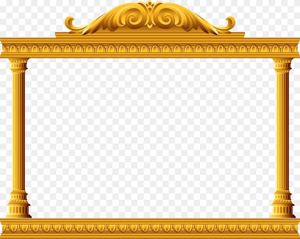 Column Clipart Gold Transparent Decoration Clipart, Mirror, Gate Free Png Download