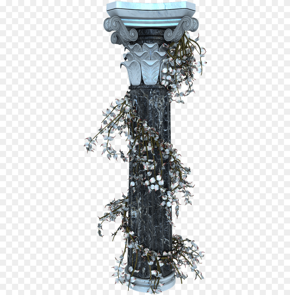 Column Flower Vine Centrepiece, Architecture, Pillar, Chandelier, Lamp Png