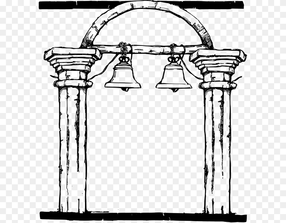 Column Picture Frames Bell Drawing Computer Icons Church Columns Clipart, Gray Free Png