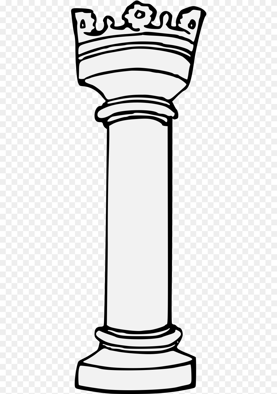 Column Traceable Heraldic Art Line Art, Architecture, Pillar, Smoke Pipe Png