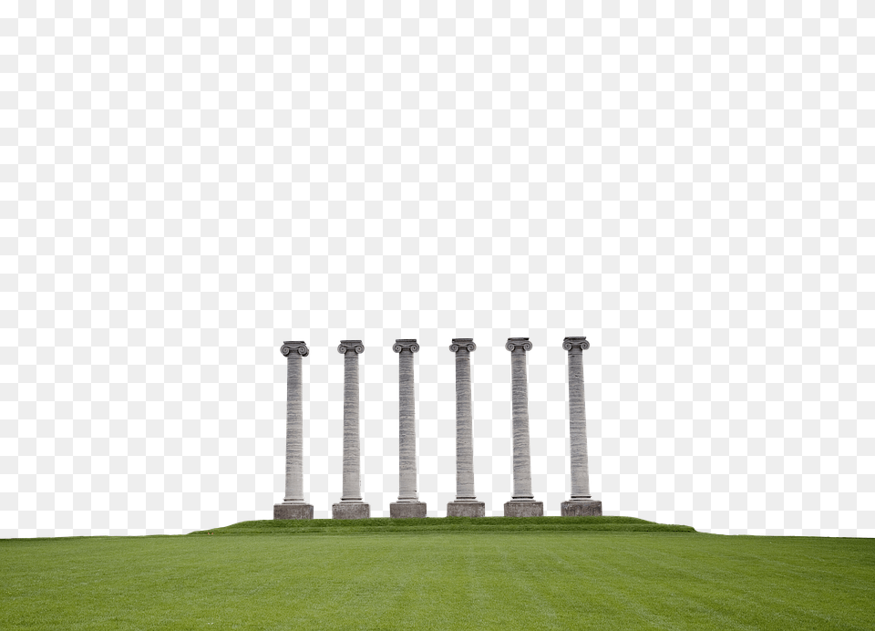 Columns Grass, Lawn, Plant, Architecture Png Image