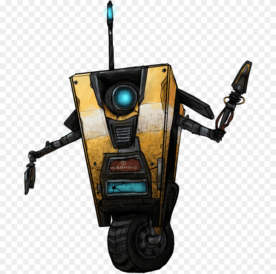 Com Claptrap Borderlands Claptrap, Robot, Machine, Wheel, Aircraft Free Transparent Png