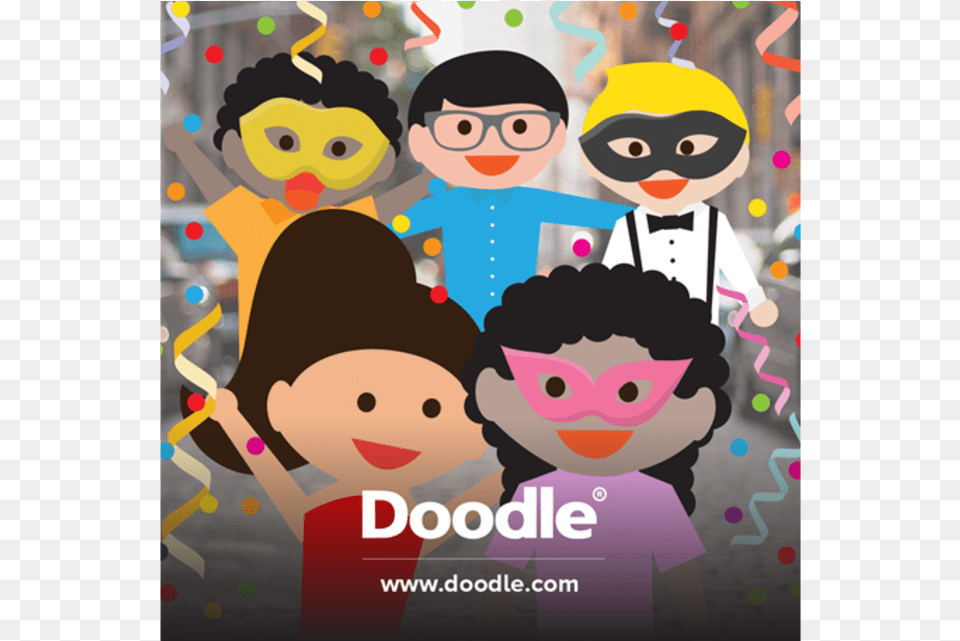 Com Doodle Cartoon, Advertisement, Poster, Baby, Person Png Image