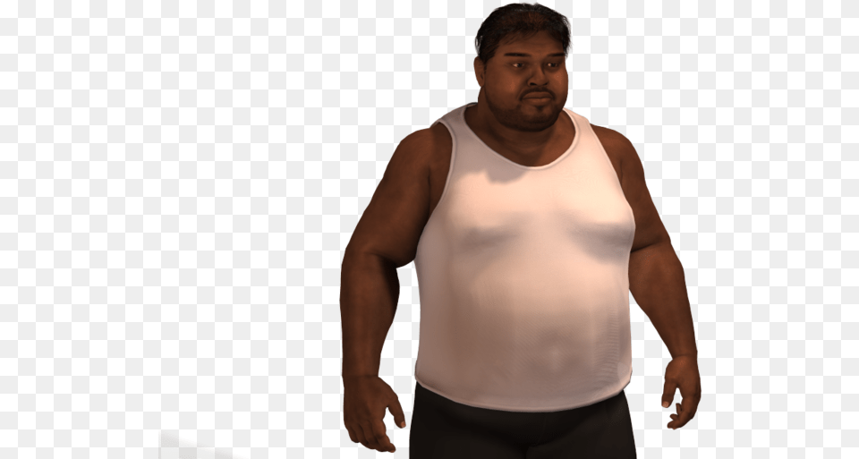 Com Fat Man In Line Fatman, Clothing, Undershirt, Adult, Person Png