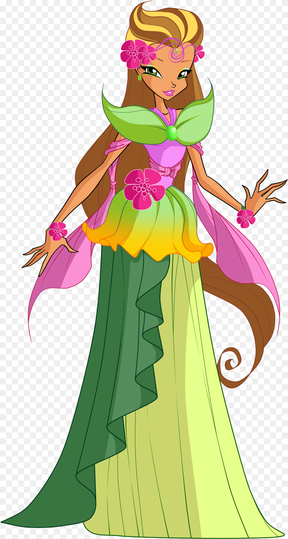 Com Flora By Miaenchantedfairy On Winx Club Flora Princess Of Linphea, Adult, Wedding, Person, Female Free Png Download