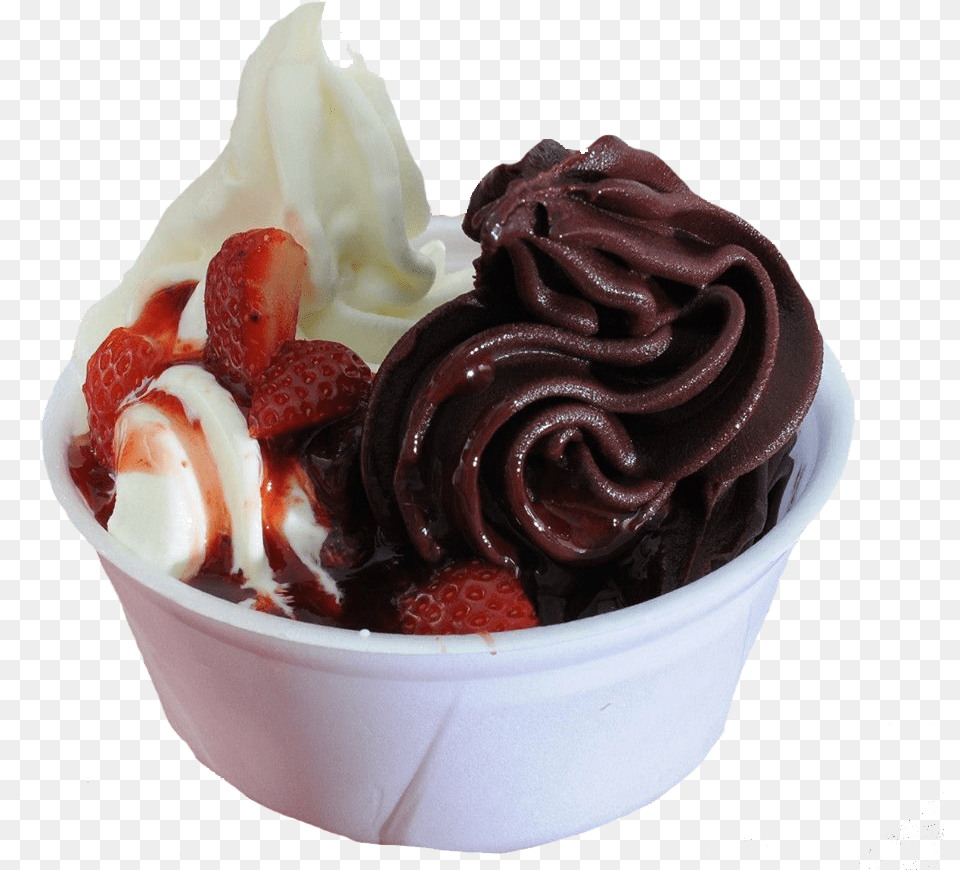 Com Frozen Iogurte Com Sorvete, Cream, Dessert, Food, Frozen Yogurt Png Image