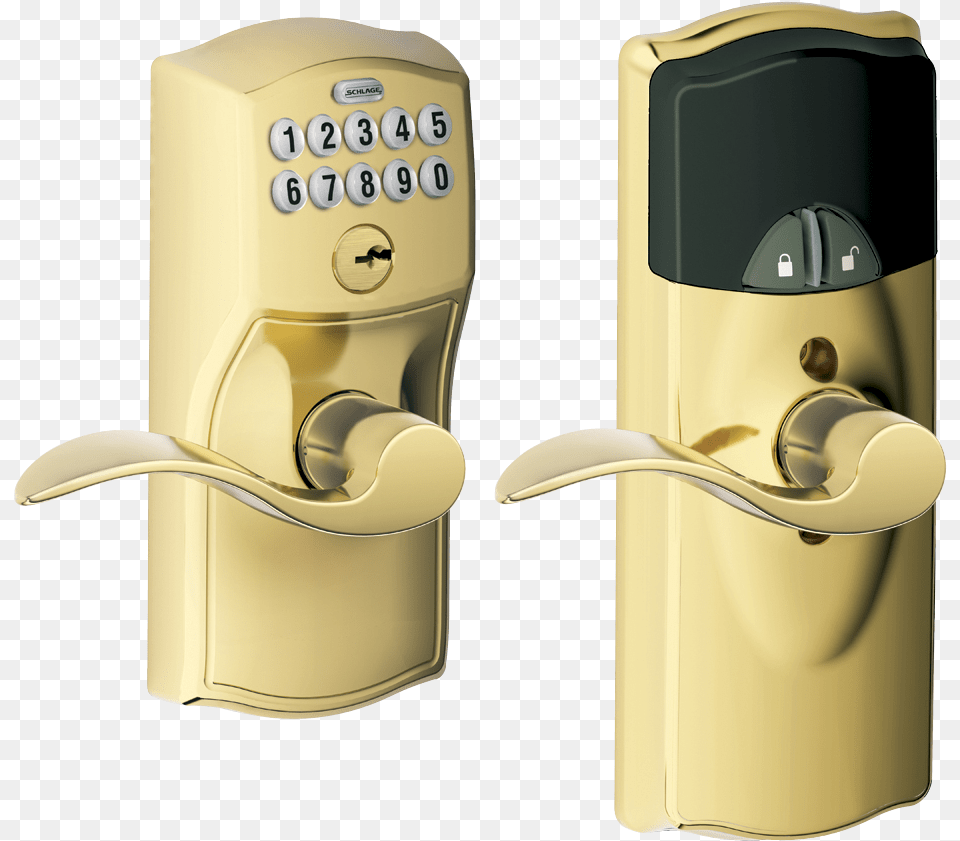 Com Locks Handlesets Schlage Electronic Locks Fe599nx Schlage Connected Keypad Lock With Accent Lever Camelot Free Png