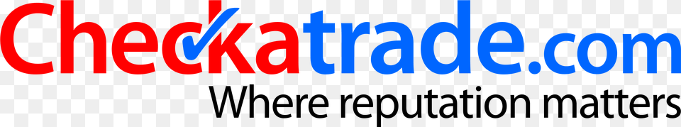 Com Logo With Strapline Check A Trade, Light, Text Free Transparent Png
