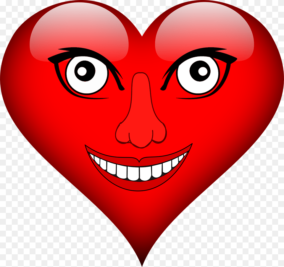 Com Olho, Heart, Person, Face, Head Free Png Download