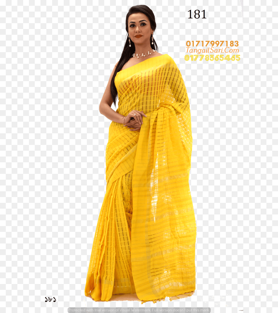 Com On Gaye Holuder Yellow Saree Design Sari, Adult, Female, Person, Woman Png