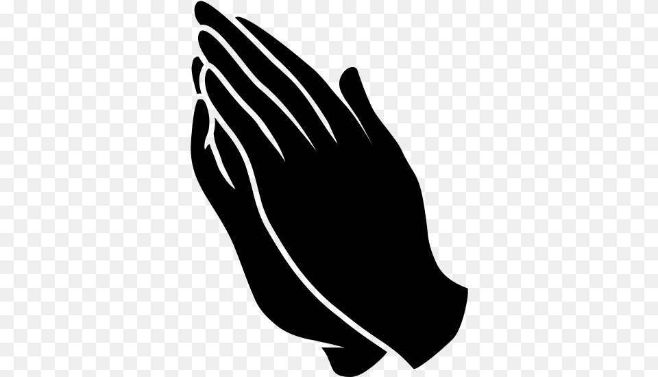 Com Praying Hands Icon, Gray Free Png