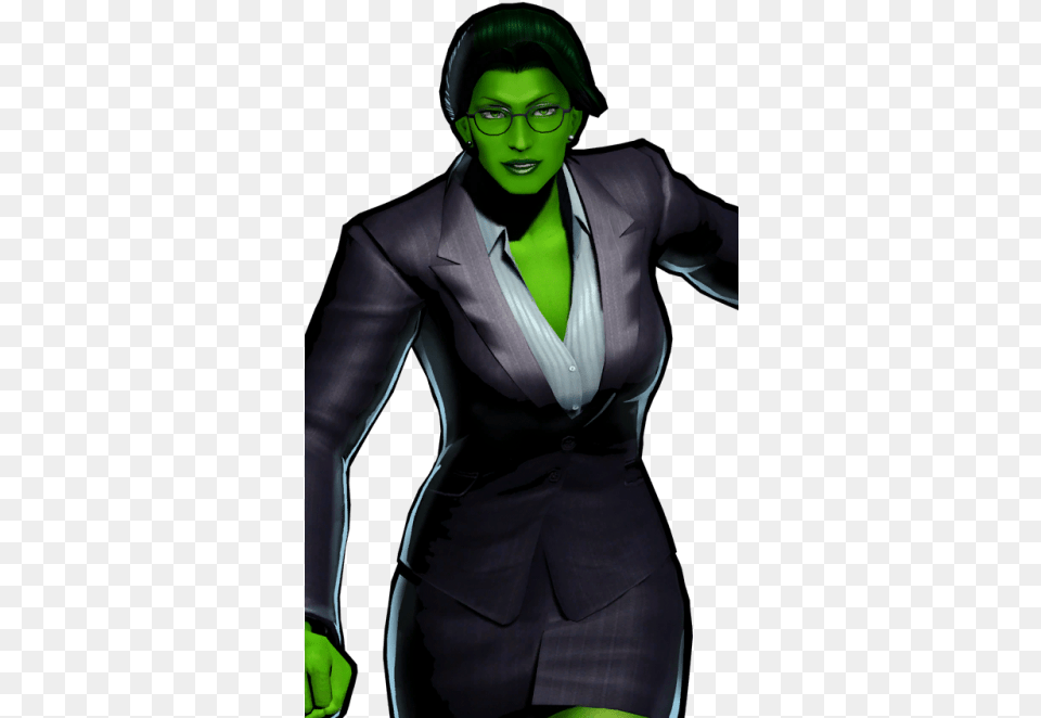 Com Shehulk Umvc3 V Marvel She Hulk Lawyer, Formal Wear, Suit, Clothing, Person Png Image