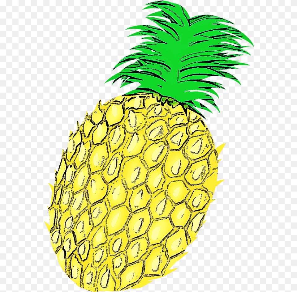 Com Wordpress Wp Content Uploads Pineapple Illust13 Drawing, Food, Fruit, Plant, Produce Free Png Download