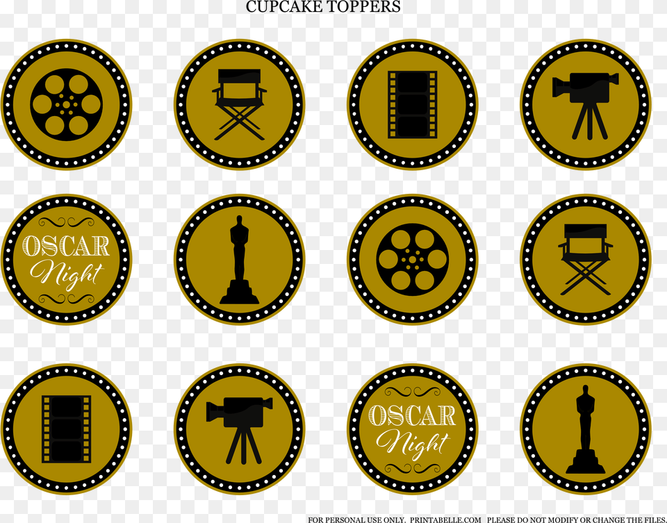 Com Wp Content Uploads 2015 02 Oscar Cupcake Toppers Oscar Party Printables, Logo, Symbol, Person, Sign Free Png