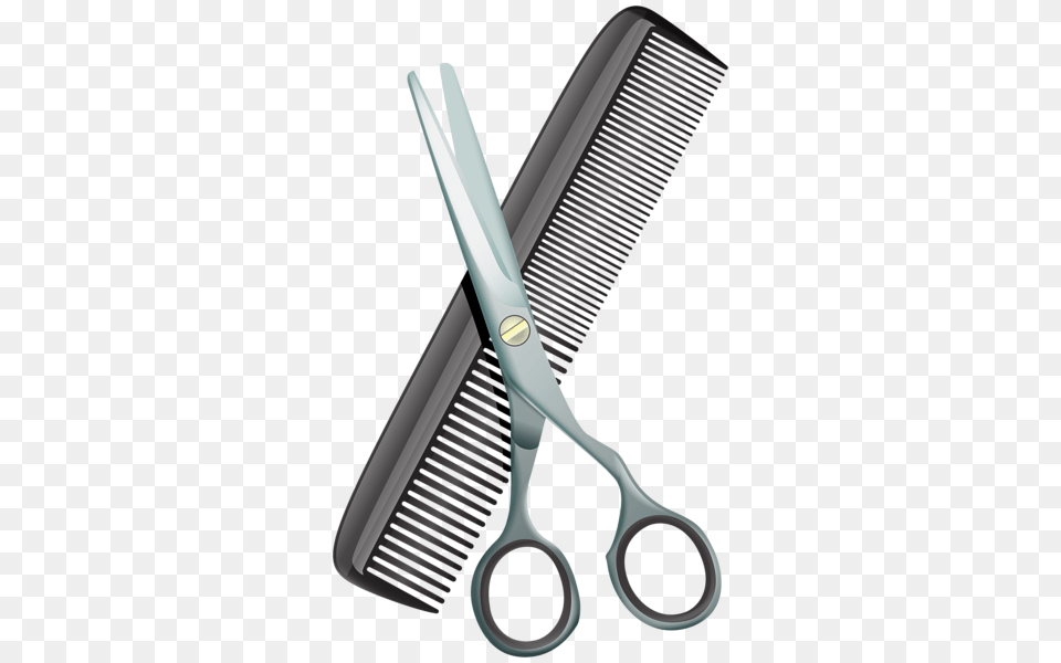 Comb And Scissors Clip Art Image Salon Art, Smoke Pipe Free Png Download