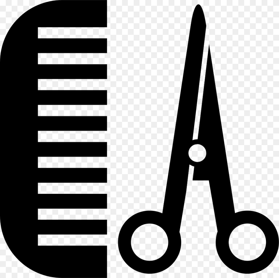 Comb And Scissors For Hair Icon Download Free Png