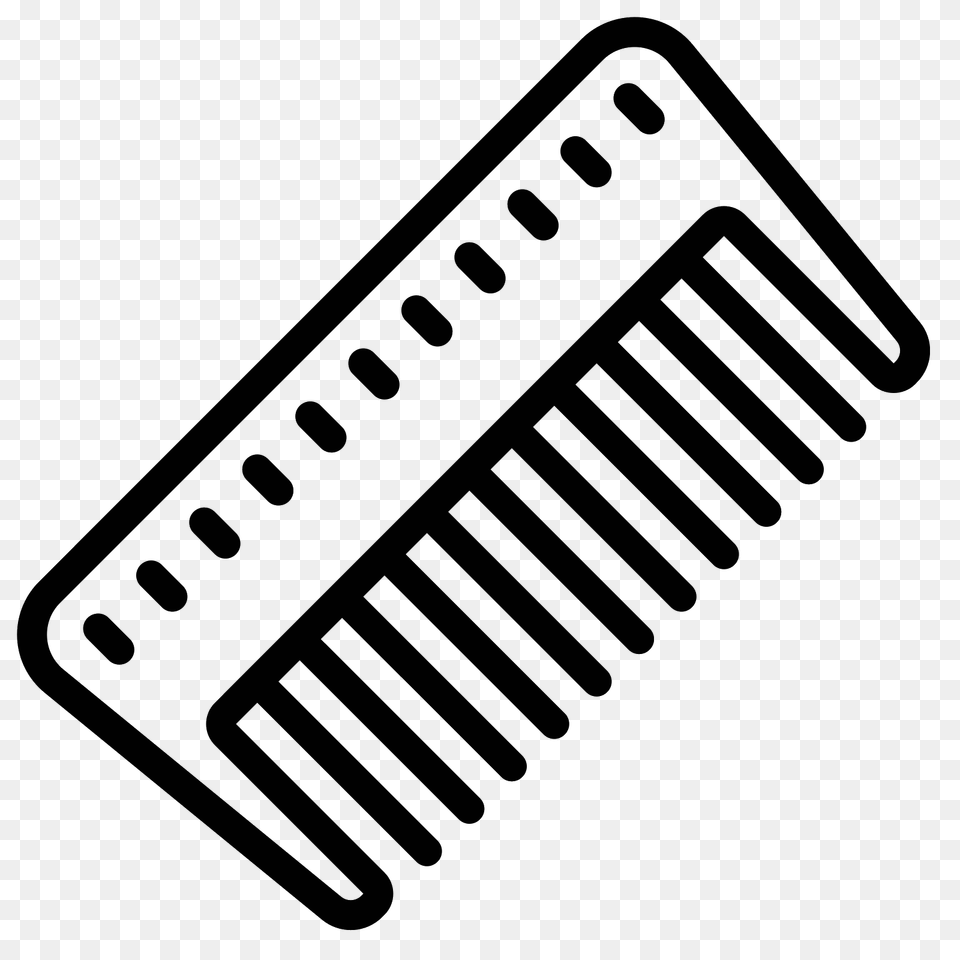 Comb Icon, Gray Free Png