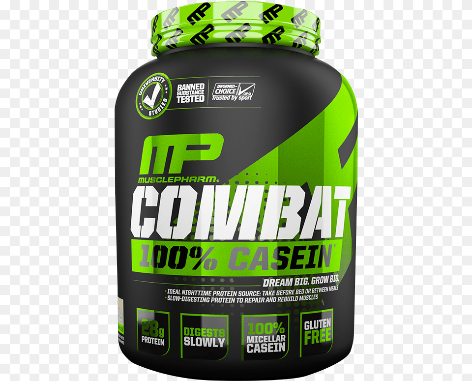 Combat Sport 100 Casein By Muscle Pharm Combat Protein Isolate, Can, Tin Free Png