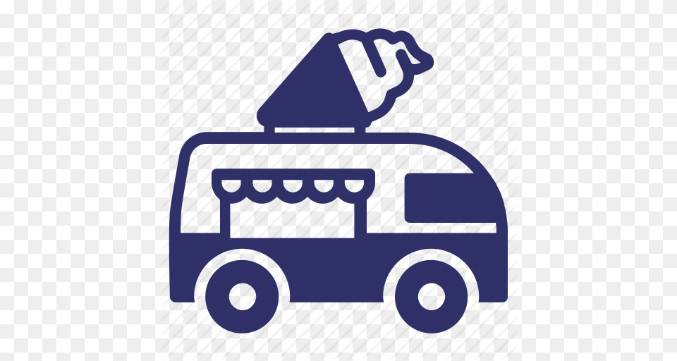 Combi Food Truck Ice Cream Snack Summer Van Icon, Transportation, Vehicle Free Png