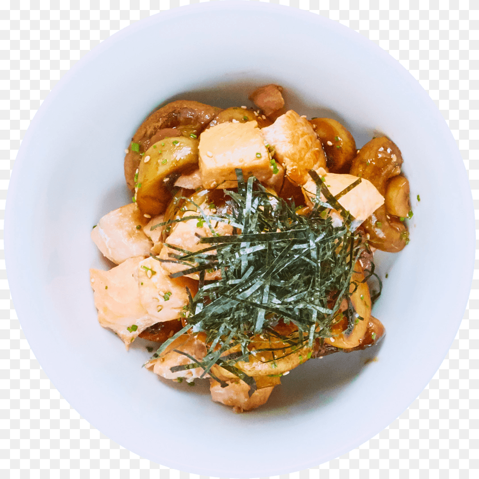 Combine Salmon And Mushrooms, Food, Food Presentation, Plate, Meal Free Png Download