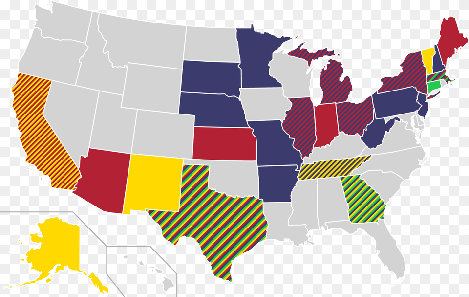 Combined Home States Of Democratic Party Libertarian Last Ship Us Map, Chart, Plot, Atlas, Diagram Free Png Download