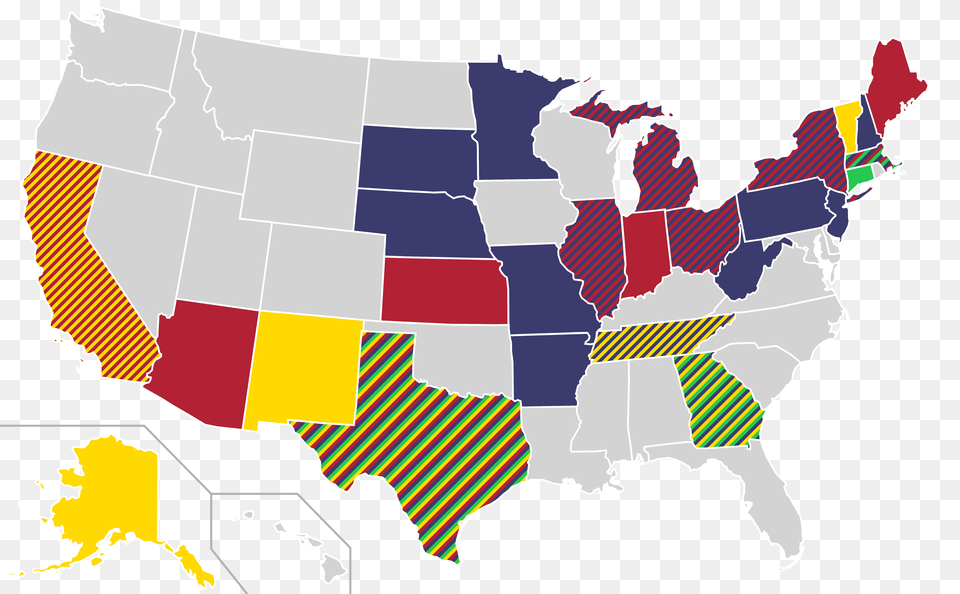 Combined Home States Of Democratic Party Libertarian Party, Chart, Plot, Map, Atlas Free Png