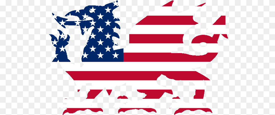 Combined Wales Us Flag American And Welsh Flag, American Flag Free Png