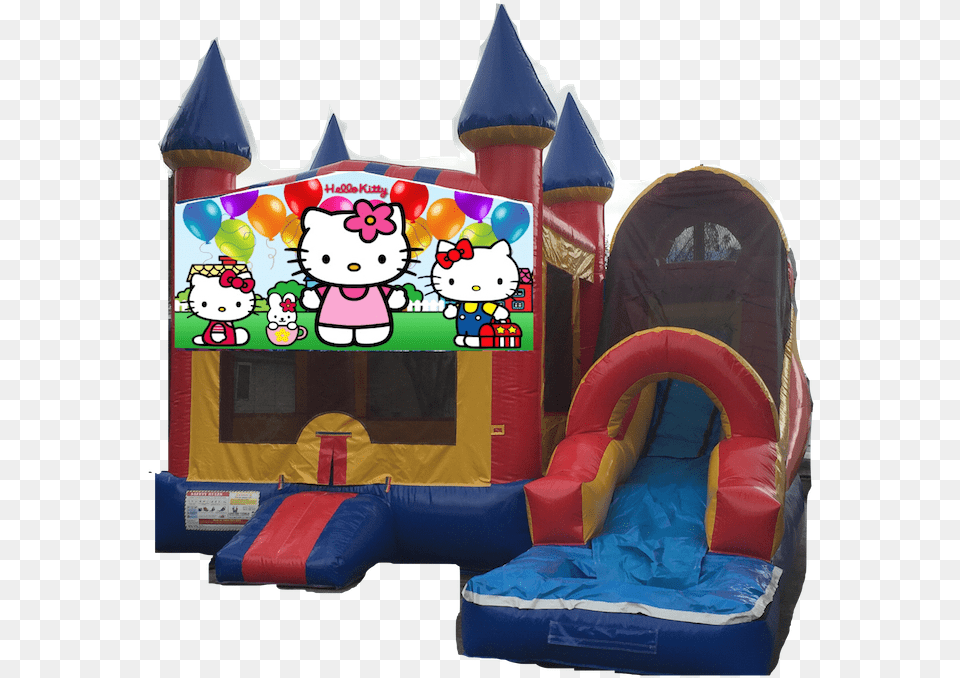 Combo Castle Super Big Front Hello Kitty 200 Hello Kitty, Inflatable, Play Area, Baby, Person Free Transparent Png