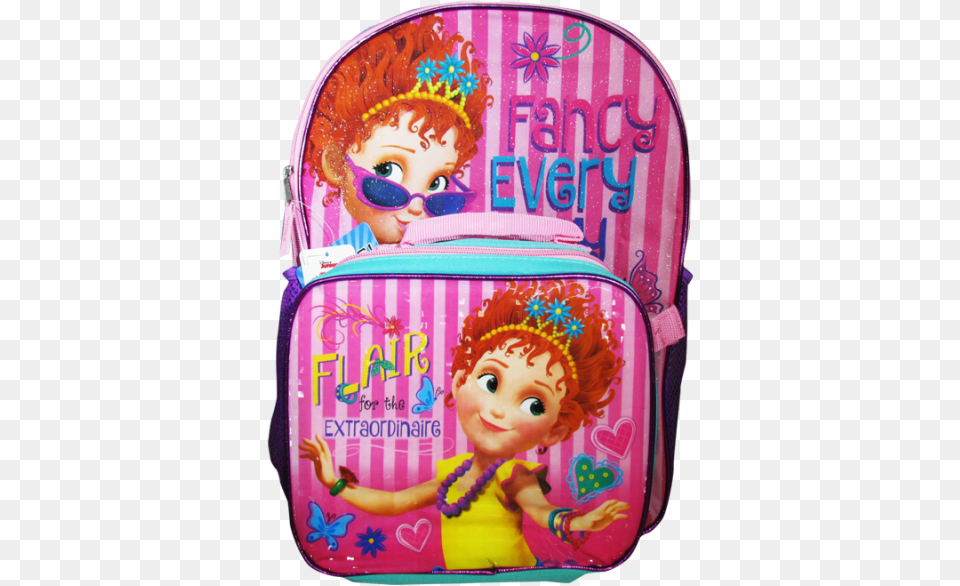 Combo Escolar Morral Y Lonchera Fancy Nancy Shoulder Bag, Baby, Backpack, Person, Face Png