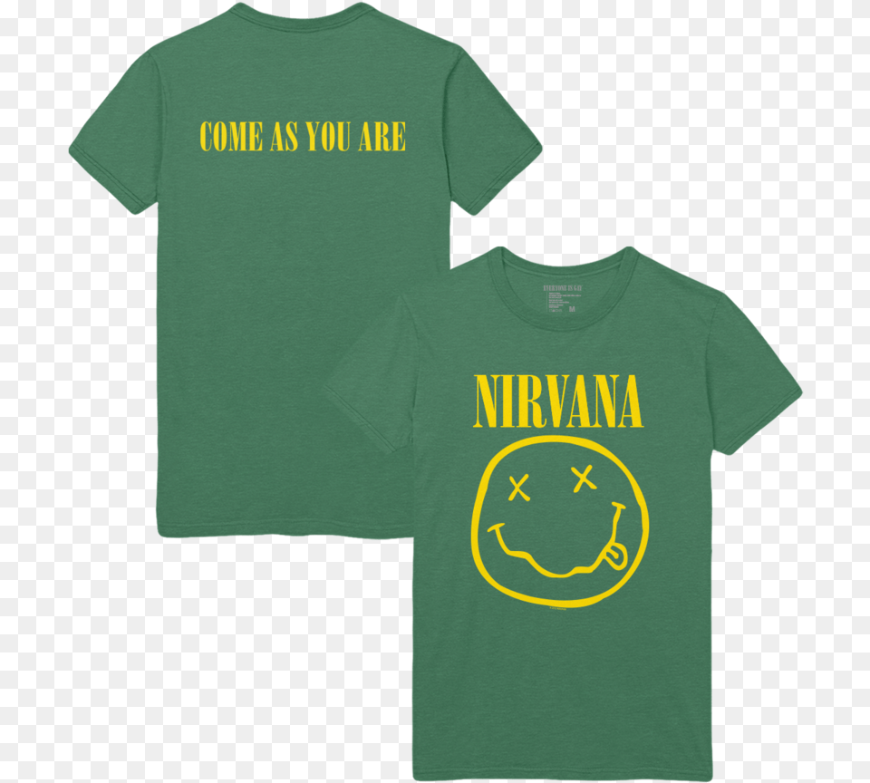 Come As You Are Smiley Tee Nirvana Merch, Clothing, Shirt, T-shirt Png Image