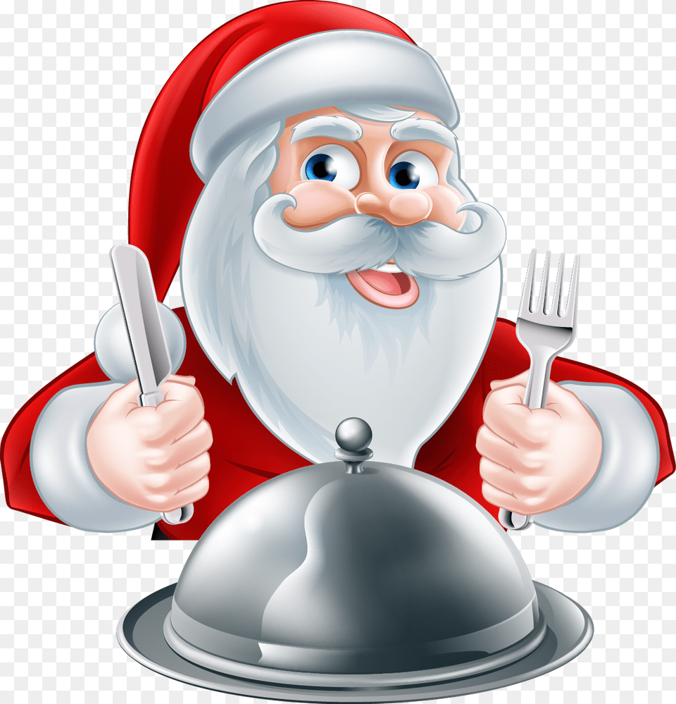 Come Enjoy A Traditional Event At The American Legion Santa Claus Eating, Cutlery, Fork, Body Part, Finger Png