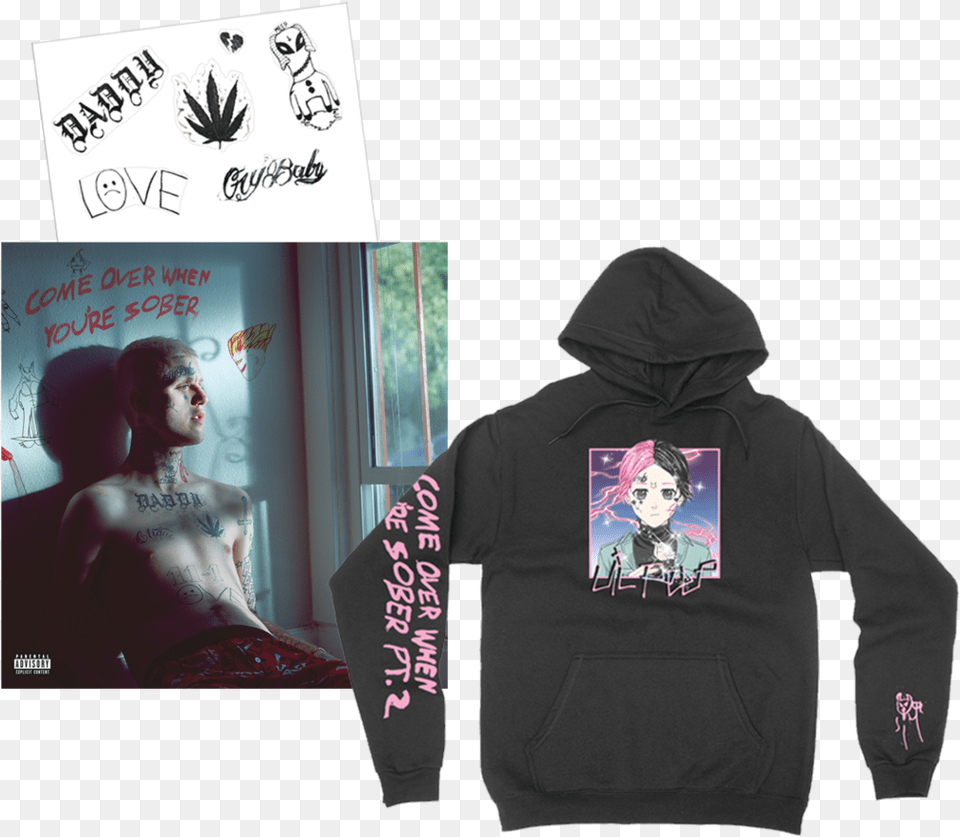Come Over When You39re Sober Pt 2 Hoodie Bundle Lil Peep Come Over When You Re Sober Pt 2 Hoodie, Sweatshirt, Sweater, Knitwear, Hood Free Transparent Png