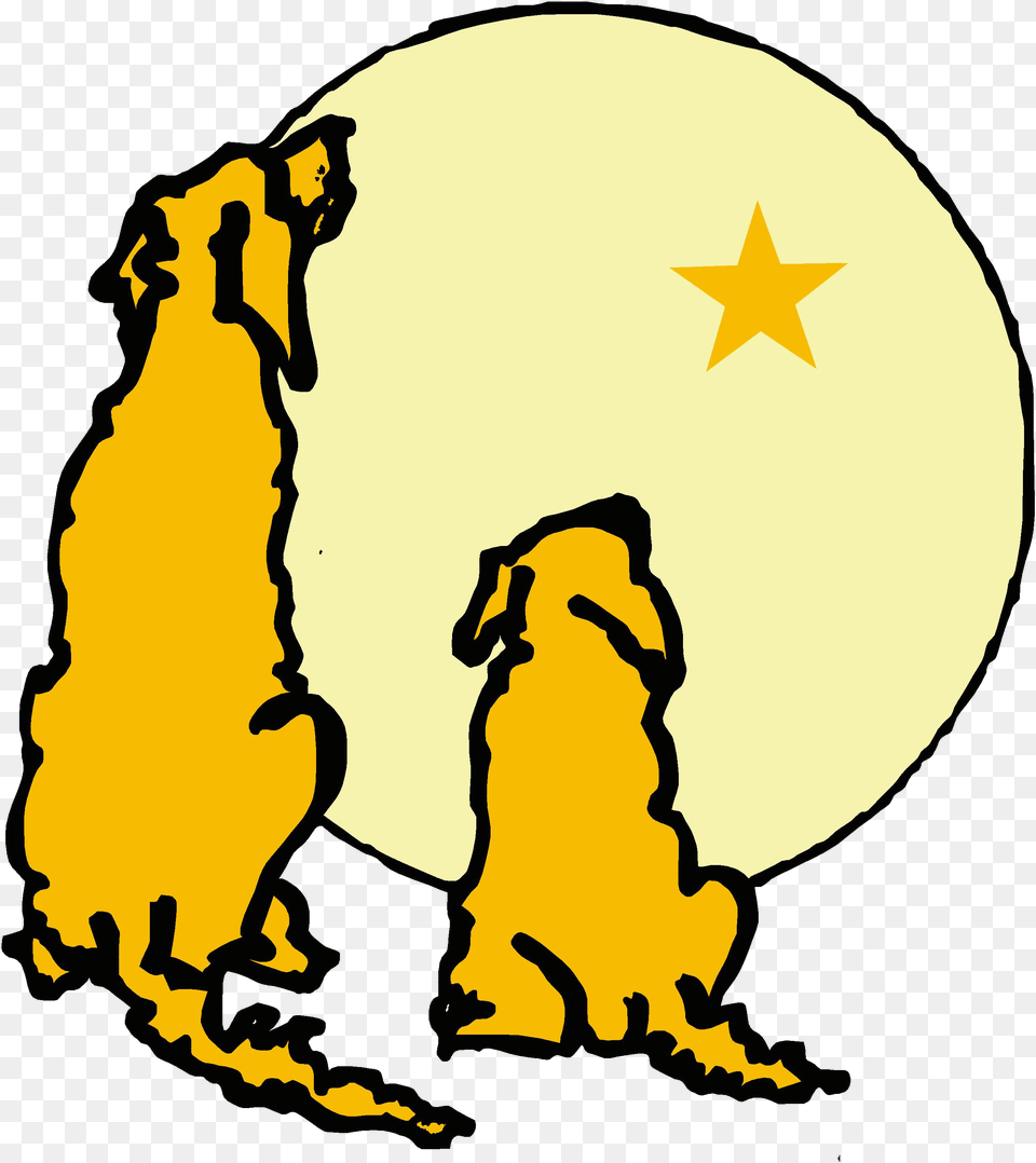 Come To Heal Dog In Front Of Big Yellow Moon Logo, Baby, Person, Symbol Png