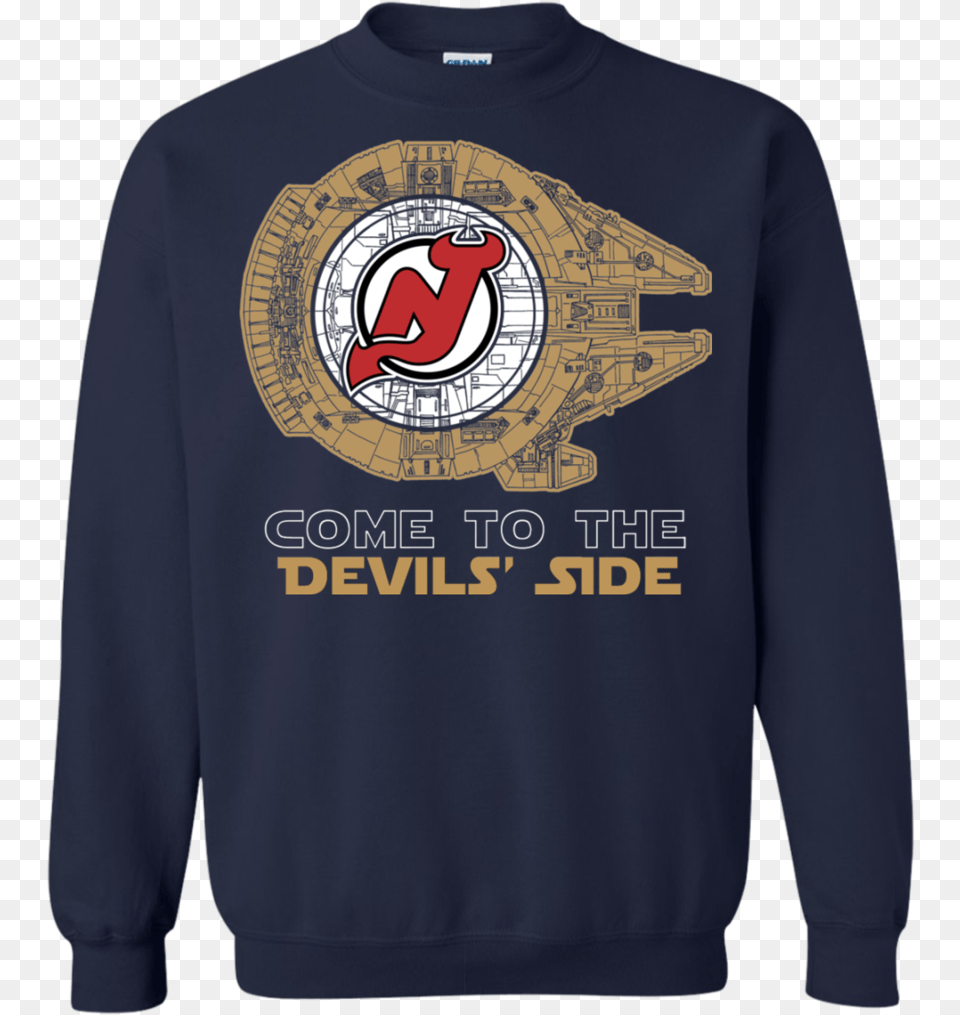 Come To The New Jersey Devils39 Side Star Wars T Shirt Oh Hi Santa Christmas Sweater, Clothing, Knitwear, Long Sleeve, Sleeve Free Png Download