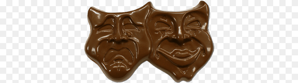 Comedy Amp Tragedy Mask Plaque Chocolate, Emblem, Symbol, Dessert, Food Free Png