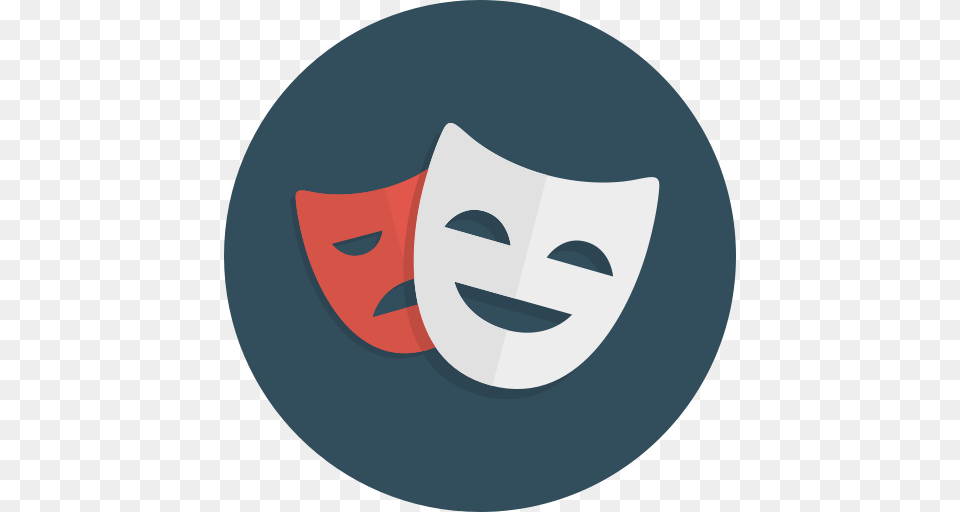 Comedy Drama Happy Masks Sad Theatre Icon, Mask, Face, Head, Person Free Png