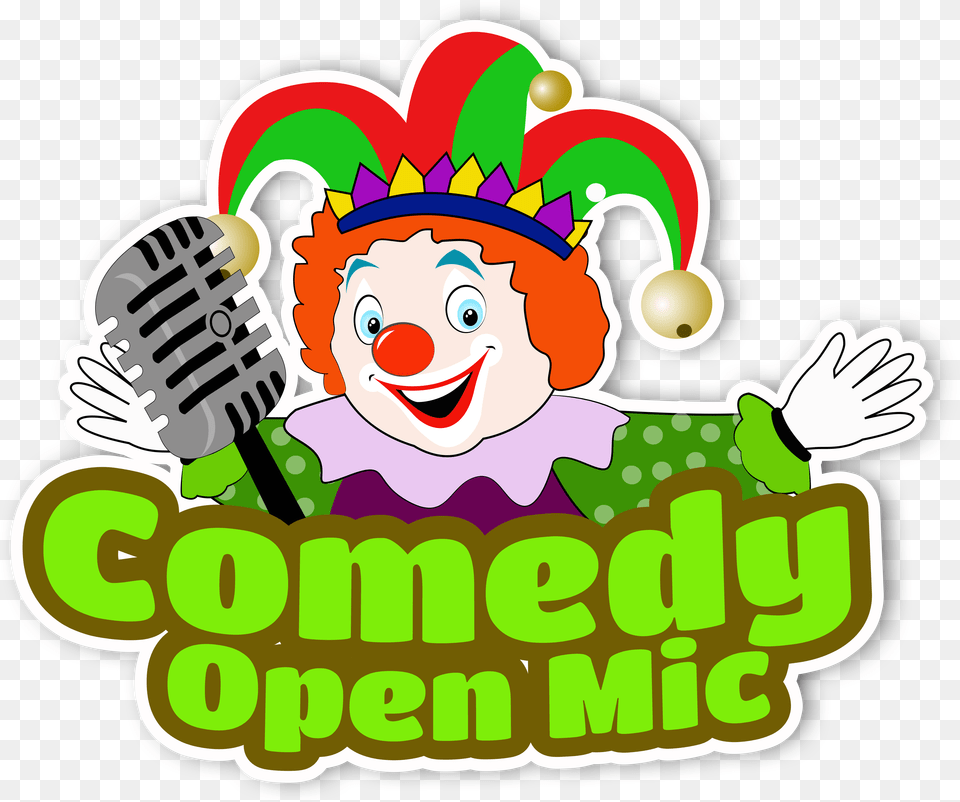 Comedy Open Mic Logo Microphone, Performer, Person, Face, Head Png Image