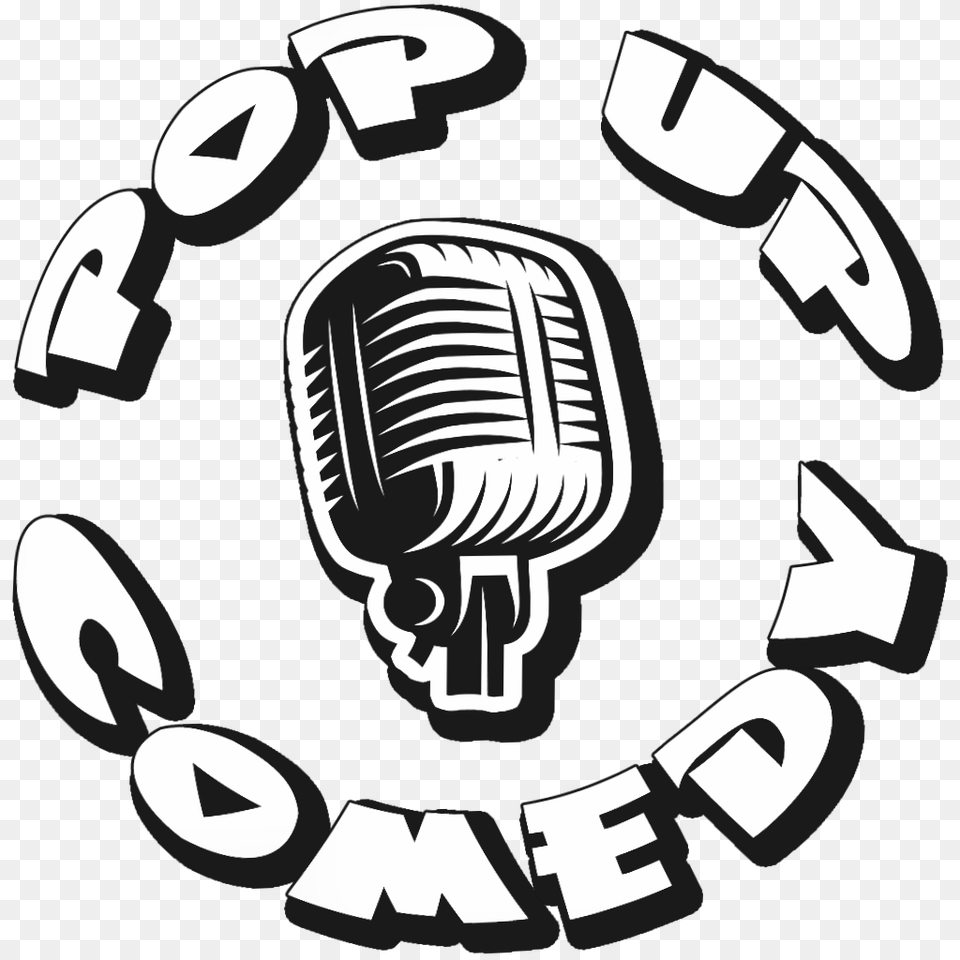 Comedy Pop Ups Openmic Roadshow, Electrical Device, Microphone, Stencil Free Png Download