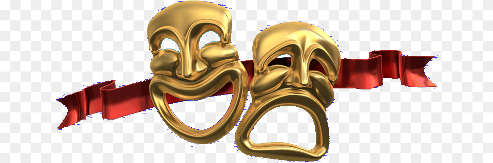 Comedy Tragedy Masks Ibsen On Crack A Play Of Some Ungodly Duration Not, Mask, Gold Free Png Download