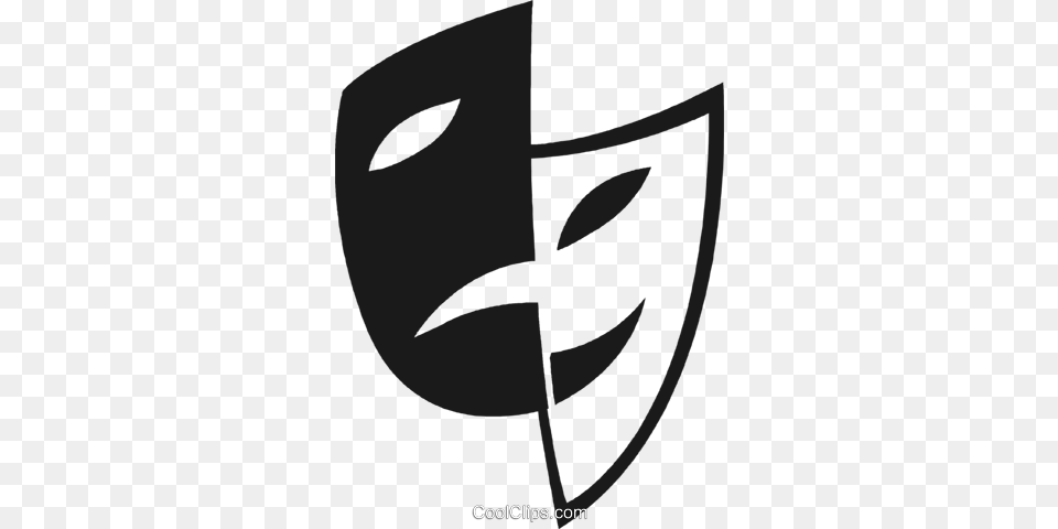 Comedydrama Masks Royalty Vector Clip Art Illustration, Logo Free Png