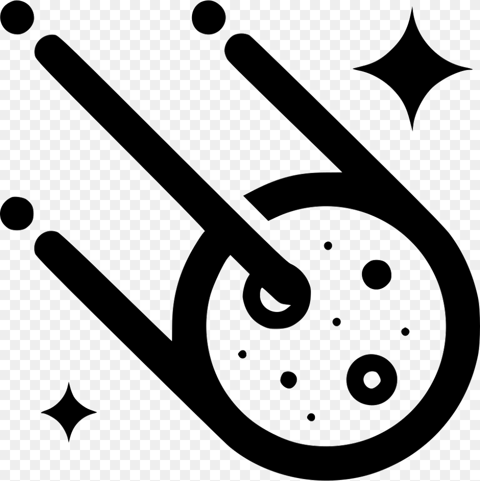 Comet Stars Night Meteoroid, Stencil, Sticker, Cutlery, Symbol Free Png