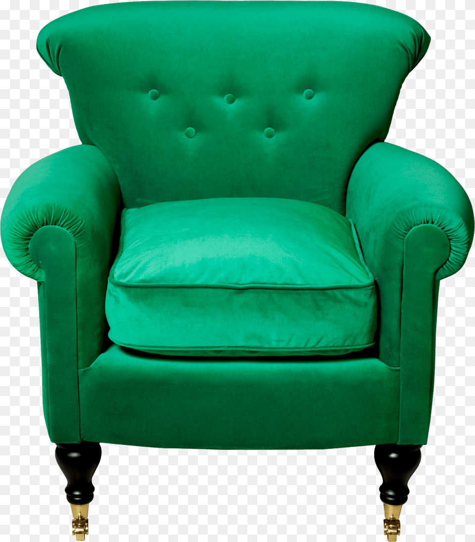 Comfy Green Armchair, Chair, Furniture Png