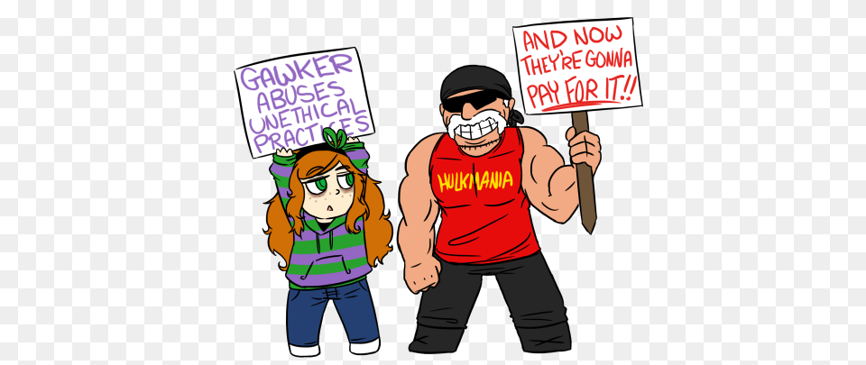 Comic Based On The Recent News That Hulk Hogan May Destroy Gawker, T-shirt, Book, Clothing, Comics Png Image