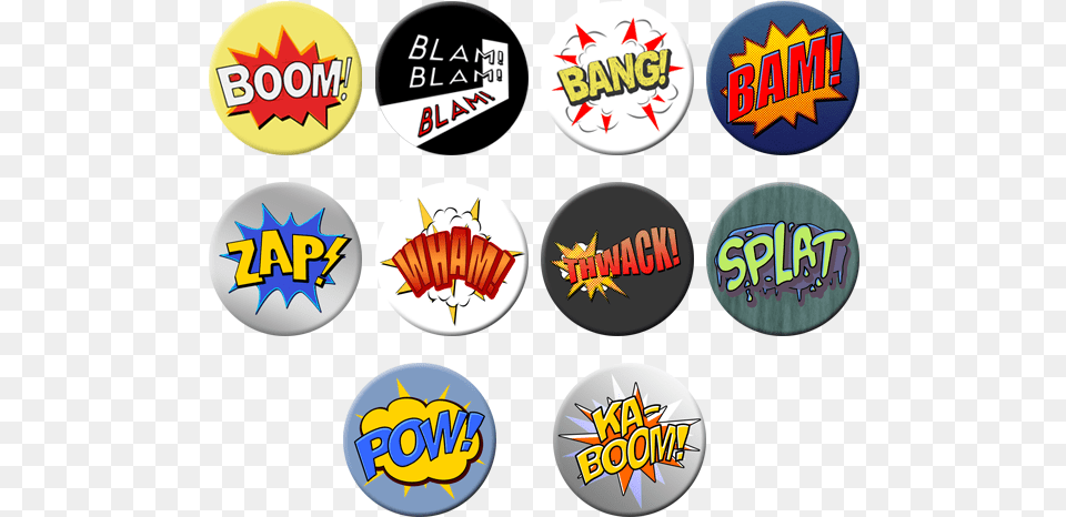Comic Book Badges Comic Badges, Logo, Badge, Symbol Png Image