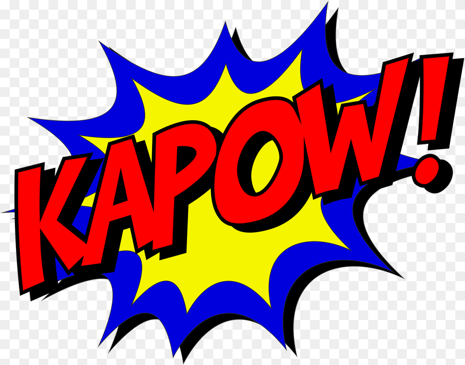 Comic Book Pow Transparent, Logo, Symbol, Batman Logo Png