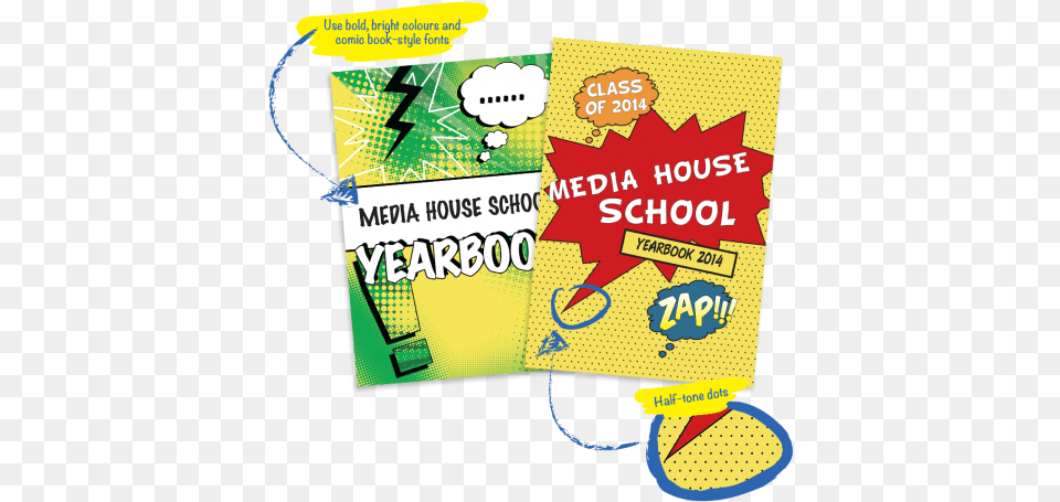 Comic Book Style Yearbook Covers Comic Book Yearbook Theme, Advertisement, Poster, Publication Png
