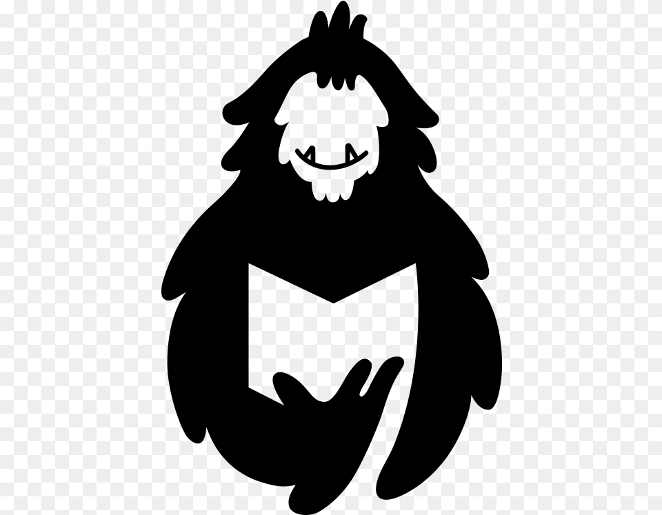 Comic Book Yeti, Gray Png