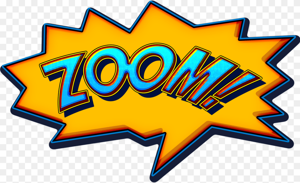 Comic Book Zoom, Logo, Scoreboard, Light, Symbol Free Png