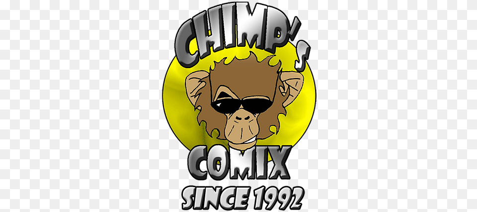 Comic Books Chimpu0027s Comix U0026 Video Games United States Ffclrp, Logo, Face, Head, Person Png Image